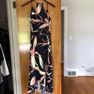 Cynthia Rowley High Low Navy Midi Dress